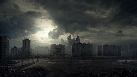 Post Apocalyptic Sci Fi Hd Wallpaper A Dystopian Horizon