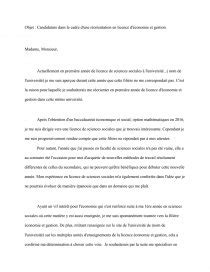 Lettre Motivation Licence Sciences Politiques Lettre De Motivation