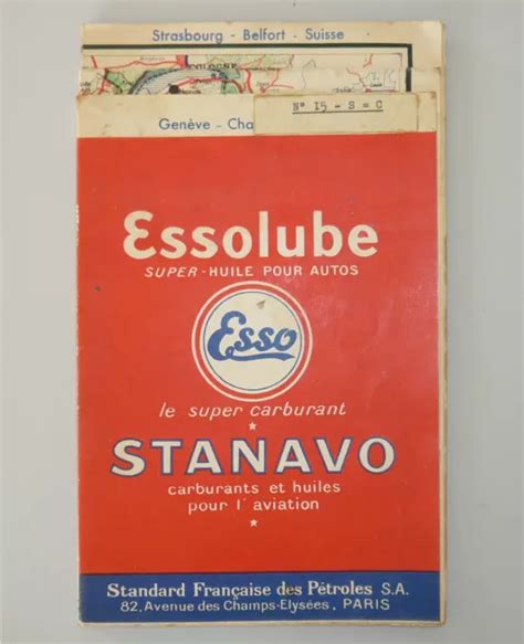 Tr S Ancienne Carte Routi Re De France Esso Essolube Stanavo Ann Es