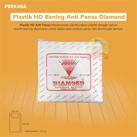 Jual Plastik Hd Bening Anti Panas X Kantong Pe Diamond Tahan