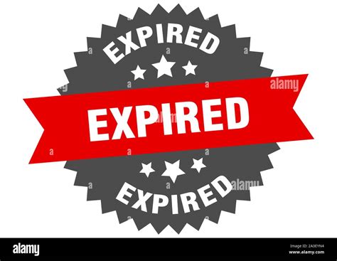 expired sign. expired red-black circular band label Stock Vector Image