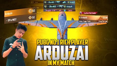 I Killed Pubg Richest Player Arduzai In Ace Lobby 😱 Smuk Op Pubg