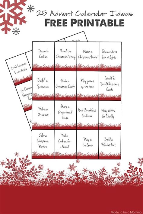 DIY Advent Calendar Printables - Create Memorable Holiday Moments