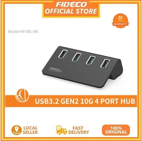 FIDECO USB 3 2 GEN 2 10G 4 PORT HUB Lazada