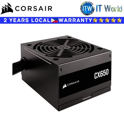 Itw Corsair PSU 650 Watts Power Supply Unit 80 Bronze Non Modular