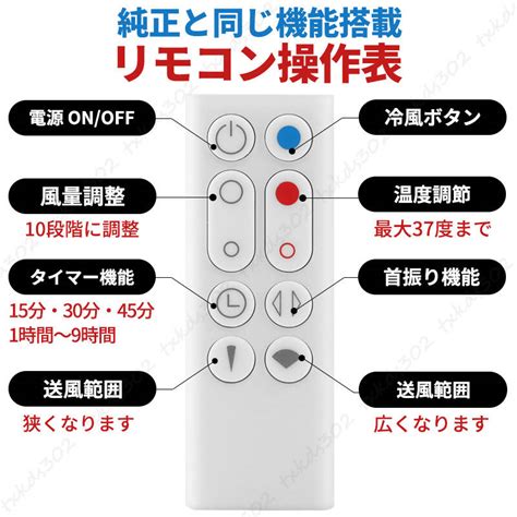 未使用ダイソン ピュア ホットクール リモコン AM 白 電池付 互換品 dyson hot cool 扇風機 空気清浄機 故障 交換 予備 CR ND の落札情報詳細