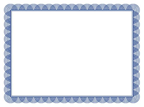 Navy Blue Certificate Border