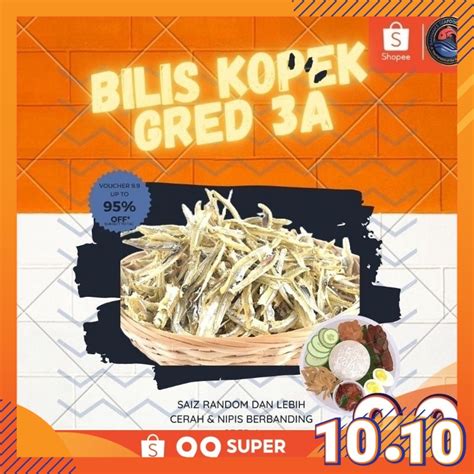 PROMO 1kg Ikan Bilis Kopek Gred 6A 5A Dan A Tawau Shopee Malaysia