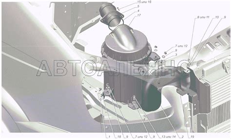 322174-1109002-10 Установка воздушного фильтра опция Система охлаждения ...
