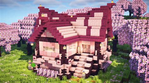 Como Hacer Una Casa De Cerezo En Minecraft Tutorial YouTube