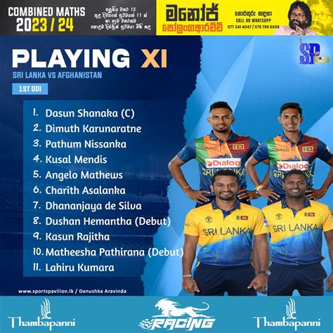 Danushka Aravinda On Twitter Sri Lanka Playing Xi For St Odi Against