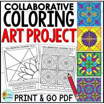 Collaborative Coloring Art Project Back To School Team Building Activity