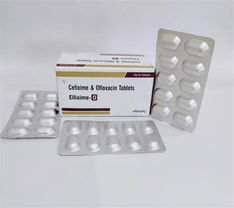 Ellixime O Cefixime Ofloxacin Tablets Packaging Type Alu Alu