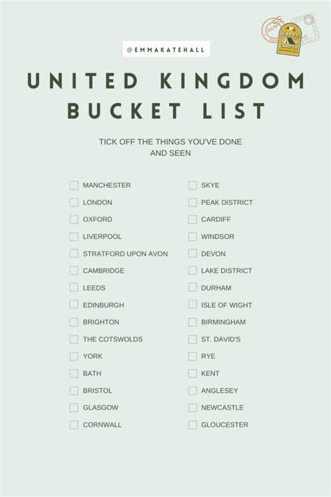 Uk Travel Bucket List Challenge Travel Bucket List Uk Bucket List