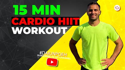 15 Min Cardio Hiit Workout At Home No Equipment 15 Min Full Body