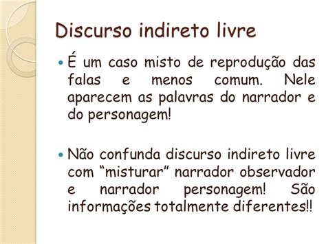 O Que Discurso Indireto Livre Exemplos Novo Exemplo