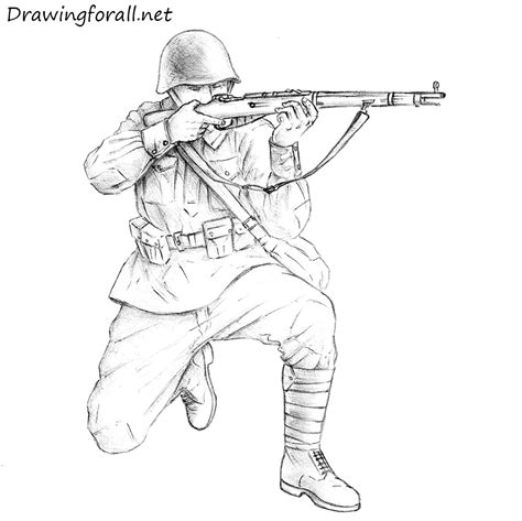 Army Soldier Sketch at PaintingValley.com | Explore collection of Army ...