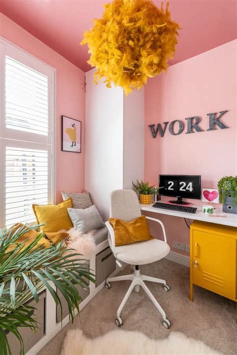 25 Beautiful Pink Home Office Decor Ideas - DigsDigs