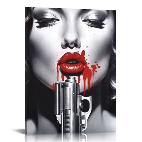 Nawypu Canvas Art On Canvas Spray Painting Modern Fashion Woman Sexy