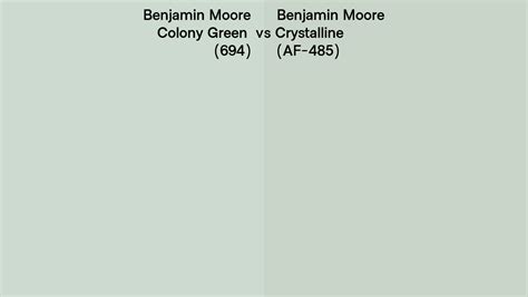 Benjamin Moore Colony Green Vs Crystalline Side By Side Comparison