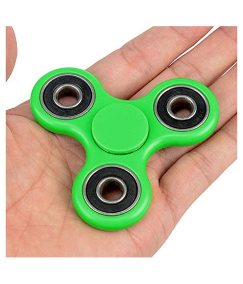 Frazzer Green Fidget Hand Spinner Ultra Speed Tri Spinner Toy For Kids