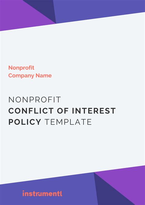 Free Nonprofit Conflict Of Interest Policy Templates Instrumentl