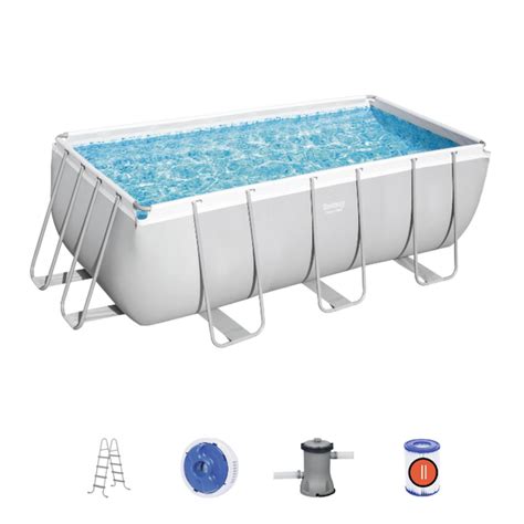 Прямоугольный каркасный бассейн Bestway 56456 Power Steel Frame Pool ...