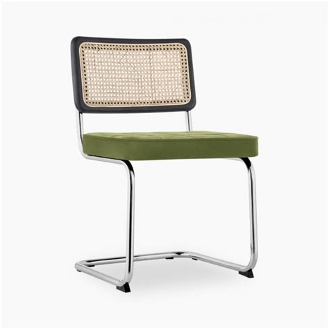 Kenton Dining Chair Moss Green Velvet Chrome Cult Furniture