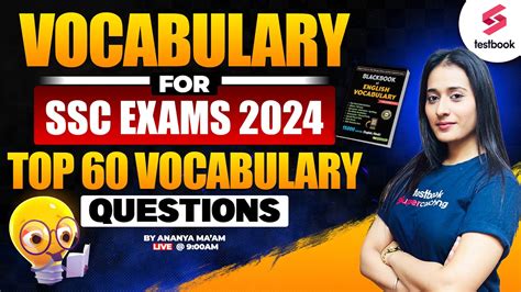 SSC 2024 Black Book Vocabulary 5000 Vocabulary PYQs Top 60 Vocab