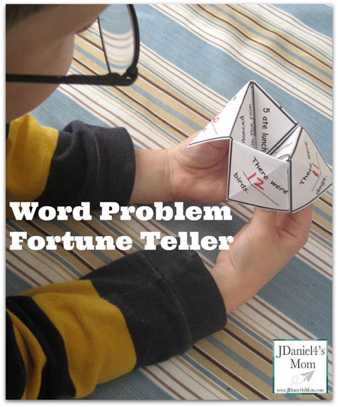 Cool Math Games- Word Problem Fortune Teller