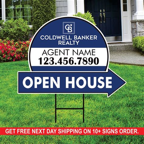 Coldwell Banker Open House Arrow Shaped Yard Signs 18 X 24 2 Sided