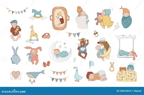 Set Of Illustrations Of The Birth And Maturation Of A Blue Parrot. Cartoon Vector ...