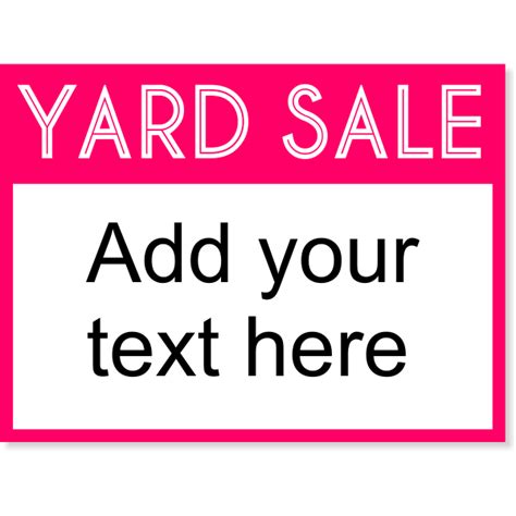 Yard Sale Sign - CustomSigns.com