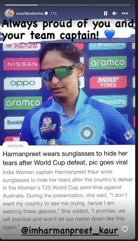 Anushka Praises Harmanpreet Aus से हारने के बाद छलके हरमनप्रीत के