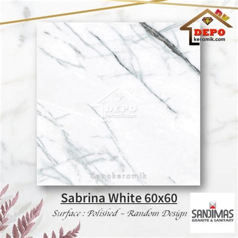 Jual Sandimas Sabrina White 60x60 Kw1 Granit Glazed Polished Motif