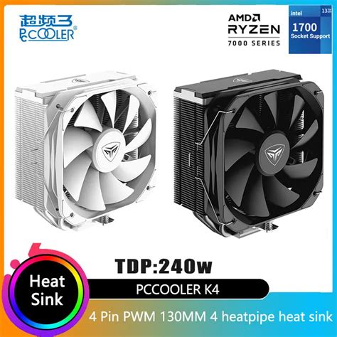 Pccooler K4 Tdp 240w 4 Pin Pwm 130mm 4 Heatpipe High Performance Cooler ...