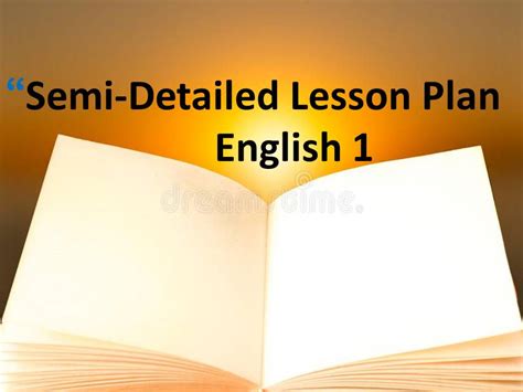 A Semi Detailed Lesson Plan In Grade English Lesson Plan Pedagogy Hot Sex Picture