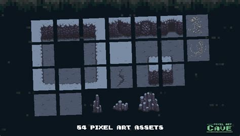 Pixel Art Cave - thegameassetsmine