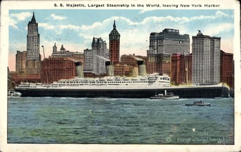 Ansichtskarte Postkarte New York City Usa Dampfer Ss Akpool De