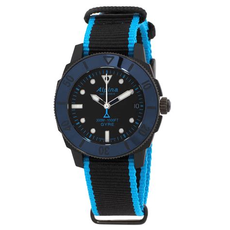 alpina seastrong diver comtesse gyre automatic black dial unisex
