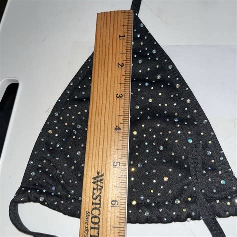 Oneheekini Cheeky Bikini String Swimsuits With Rhinestones One Size Black EBay