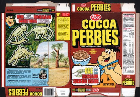 Post Cocoa Pebbles Glow Dinosaur Skeleton Box Flat 197 Flickr