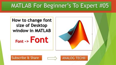 How To Change Font Size In Matlab Desktop Window Youtube