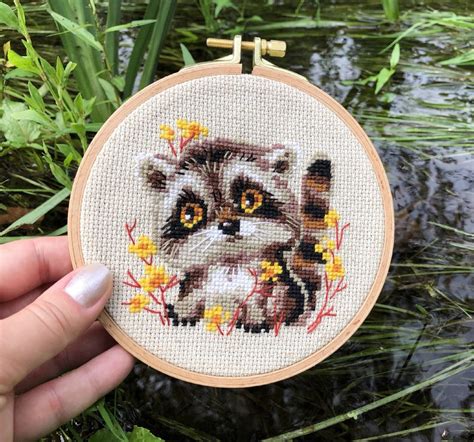 Raccoon Cross Stitch Pattern Raccoons Embroidery Pattern PDF Etsy