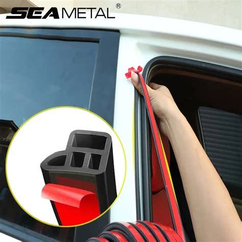 Car Door Seal Strip Rubber Double Layer Sealing Sticker Soundproof