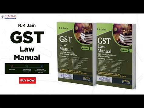 R K Jain S Gst Law Manual Updated Amended Annotated Text Of All