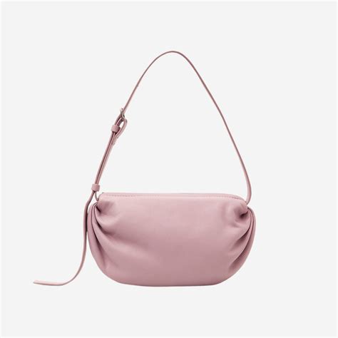 코스 Cos Gathered Leather Shoulder Bag Dusty Pink 위시버킷