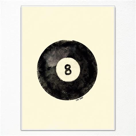 Xianyojafa Vintage Pool Ball Print Poster Retro Black Lucky Number 8