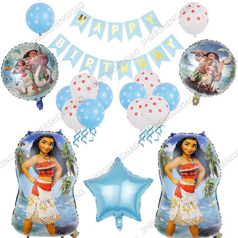 Ocean Wonderland Disney Moana Themed Balloons Childrens Aluminum Film