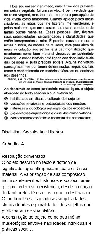 Questão ENEM 79 Azul ENEM 2022 FTD Resolve